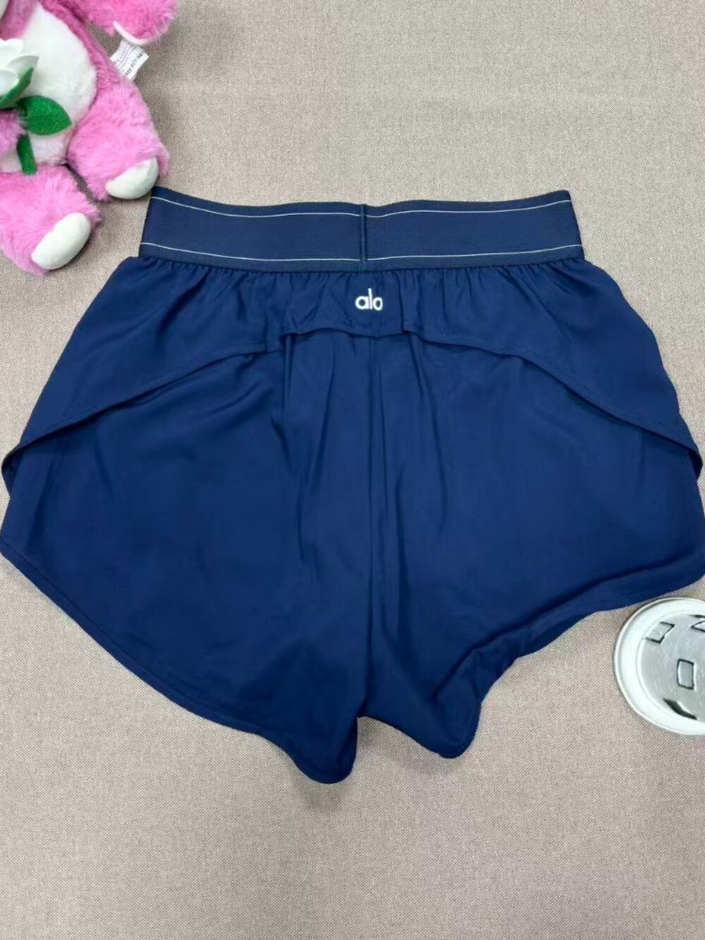 New with Tags😍ALO Yoga Match Point Shorts Navy Blue - Picture 4 of 5